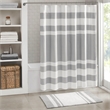 Madison Park Spa Waffle Shower Curtain with 3M Treatment in Grey