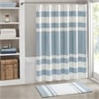 Madison Park Spa Waffle Shower Curtain with 3M Treatment in Blue