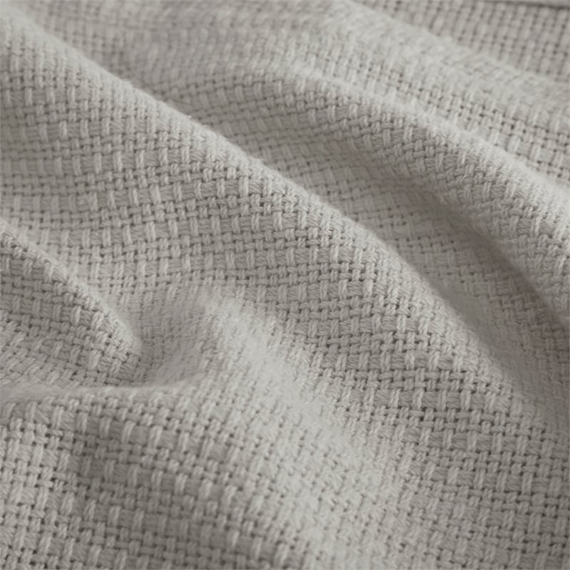 Madison Park Freshspun Basketweave Cotton Blanket in Grey