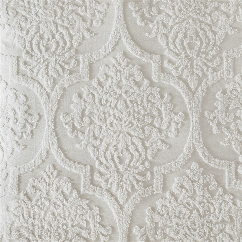 Madison Park Viola 3 Piece Tufted Cotton Chenille Damask Duvet Cover Set