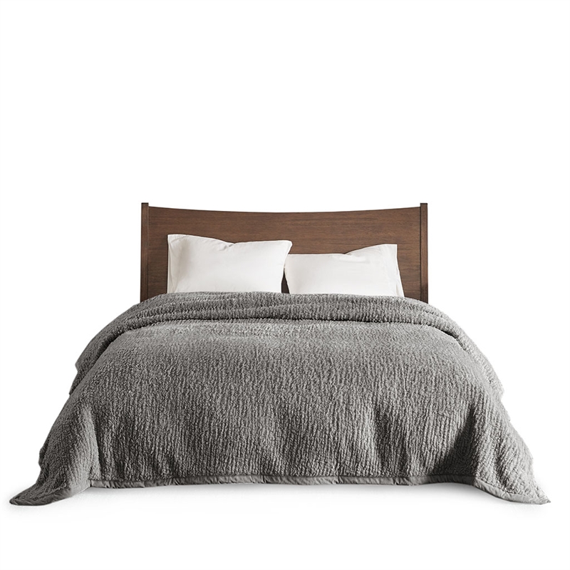 Woolrich Burlington Berber Blanket in Grey