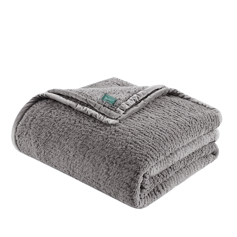 Woolrich Burlington Berber Blanket in Grey