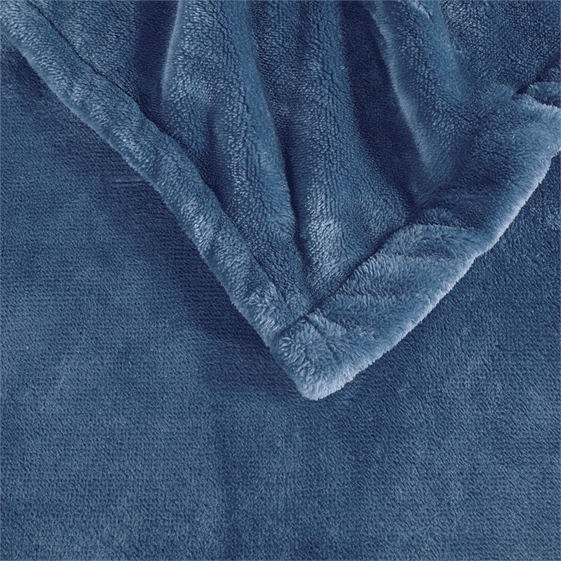 Beautyrest Heated Plush Blanket in Sapphire Blue