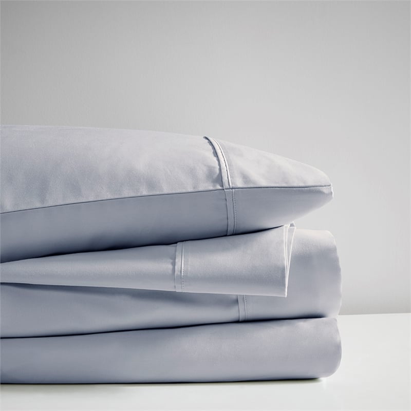 Beautyrest 600 Thread Count Cooling Cotton Blend 4 PC Sheet Set in Blue