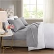 Beautyrest 600 Thread Count Cooling Cotton Blend 4 PC Sheet Set in Grey