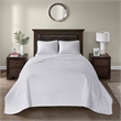 Madison Park Quebec Reversible Bedspread Set in White