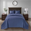 Madison Park Quebec Reversible Bedspread Set in Navy