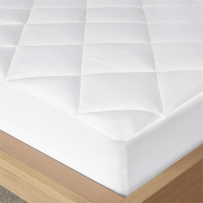 Madison Park Quiet Nights 300 Thread Count Cotton Sateen Waterproof Mattress Pad