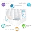 Sleep Philosophy Natural Cotton Percale Quilted Mattress Pad in White