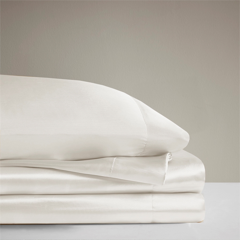 Madison Park Essentials Satin Luxury 6 PC Sheet Set in Ivory