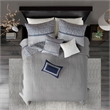 Madison Park Rhapsody 6 Piece Reversible Jacquard Quilt Set with Throw Pillows