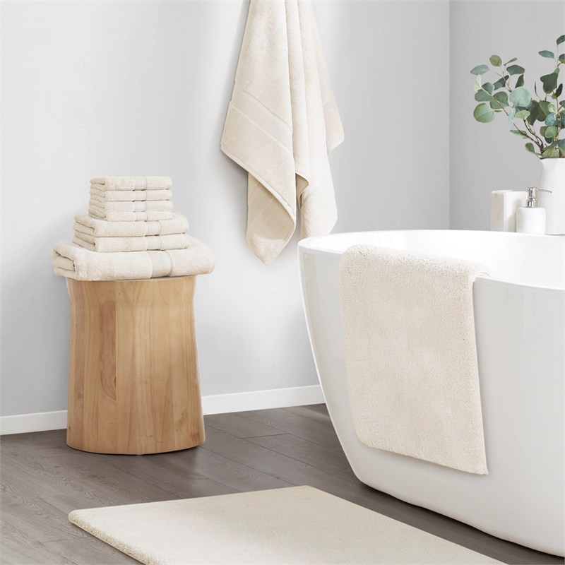 Madison Park Signature Marshmallow Bath Rug in Ivory