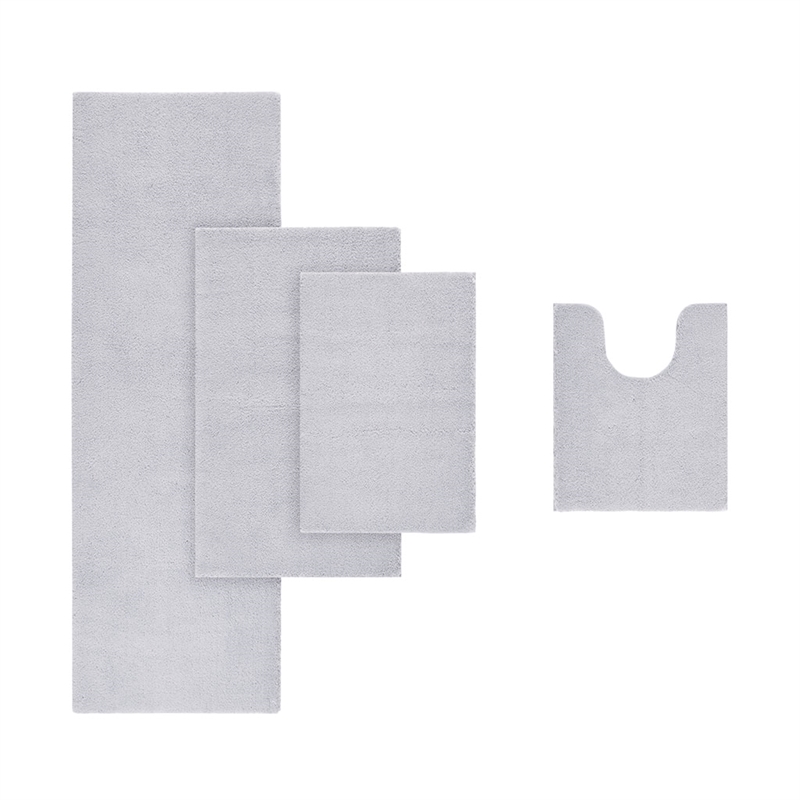 Madison Park Signature Marshmallow Bath Rug in Grey