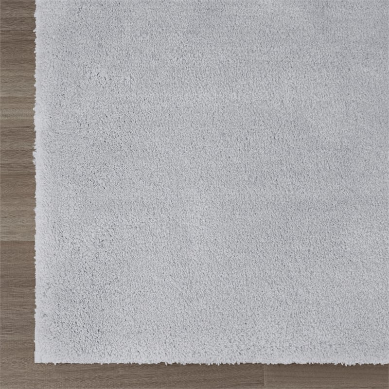 Madison Park Signature Marshmallow Bath Rug in Grey