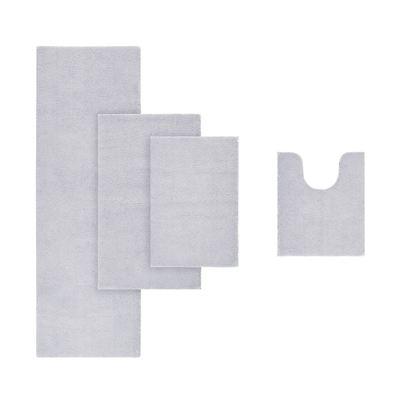 Madison Park Signature Marshmallow Bath Rug in Grey