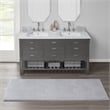 Madison Park Signature Marshmallow Bath Rug in Grey