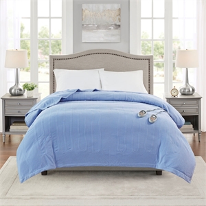 Beautyrest Electric Micro Fleece Heated Blanket in Blue