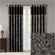 Madison Park Aubrey Jacquard Panel Pair in Black