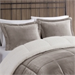Woolrich Alton Plush to Sherpa Down Alternative Comforter Set in Grey and Ivory