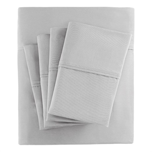 madison park 800 thread count cotton blend sateen sheet set in grey