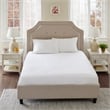 Sleep Philosophy Natural Cotton Percale Quilted Mattress Pad in White