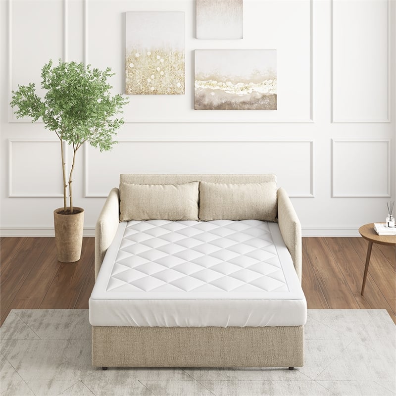 Sleep Philosophy Holden Waterproof Sofa Bed Mattress Pad in White