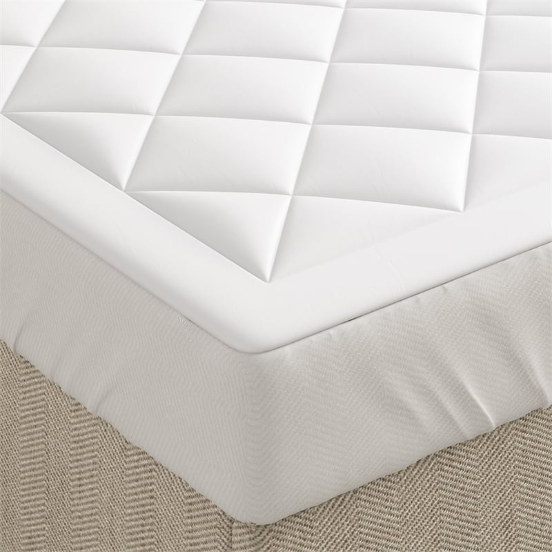 Sleep Philosophy 4 Memory Foam Mattress Topper, Queen, White