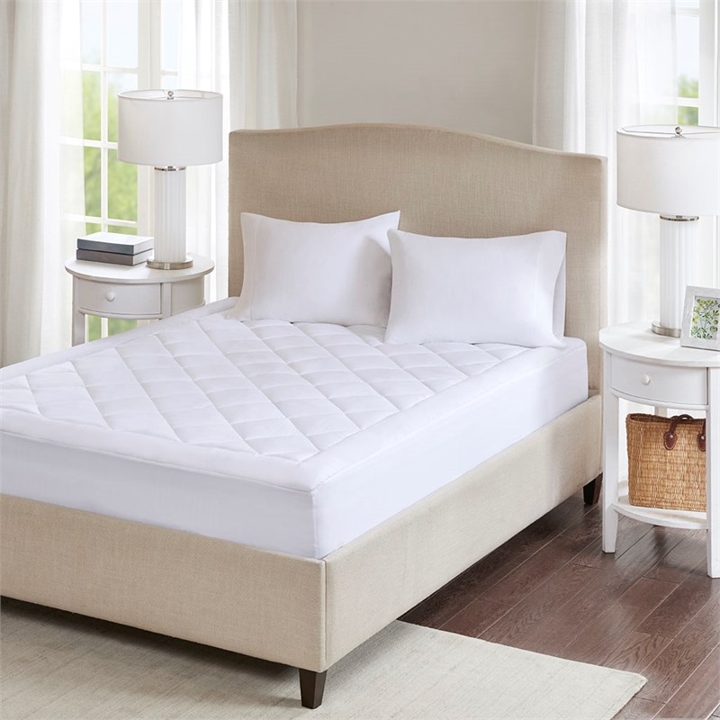 Sleep Philosophy Serenity Deep Pocket Waterproof Mattress Pad in White