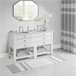Madison Park Spa Cotton Reversible Bath Rug in Grey