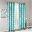 Intelligent Design Raina Total Blackout Metallic Print Grommet Top Curtain Panel