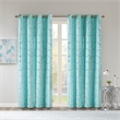 Intelligent Design Raina Total Blackout Metallic Print Grommet Top Curtain Panel