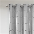 Intelligent Design Raina Total Blackout Metallic Print Grommet Top Curtain Panel