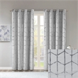 Intelligent Design Raina Total Blackout Metallic Print Grommet Top Curtain Panel