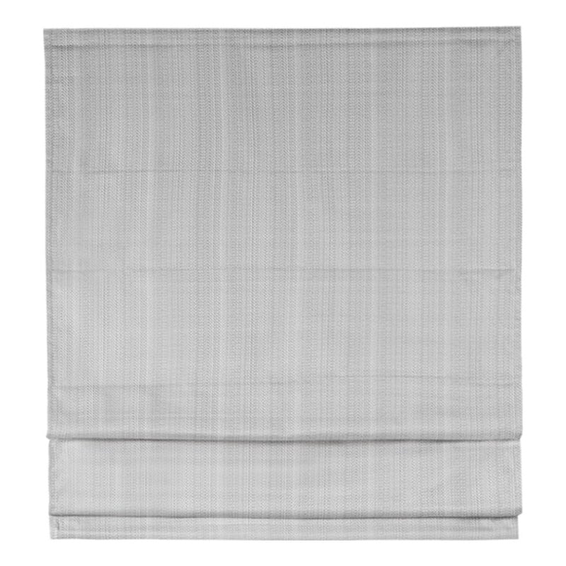 Madison Park Galen Basketweave Room Darkening Cordless Roman Shade in Grey