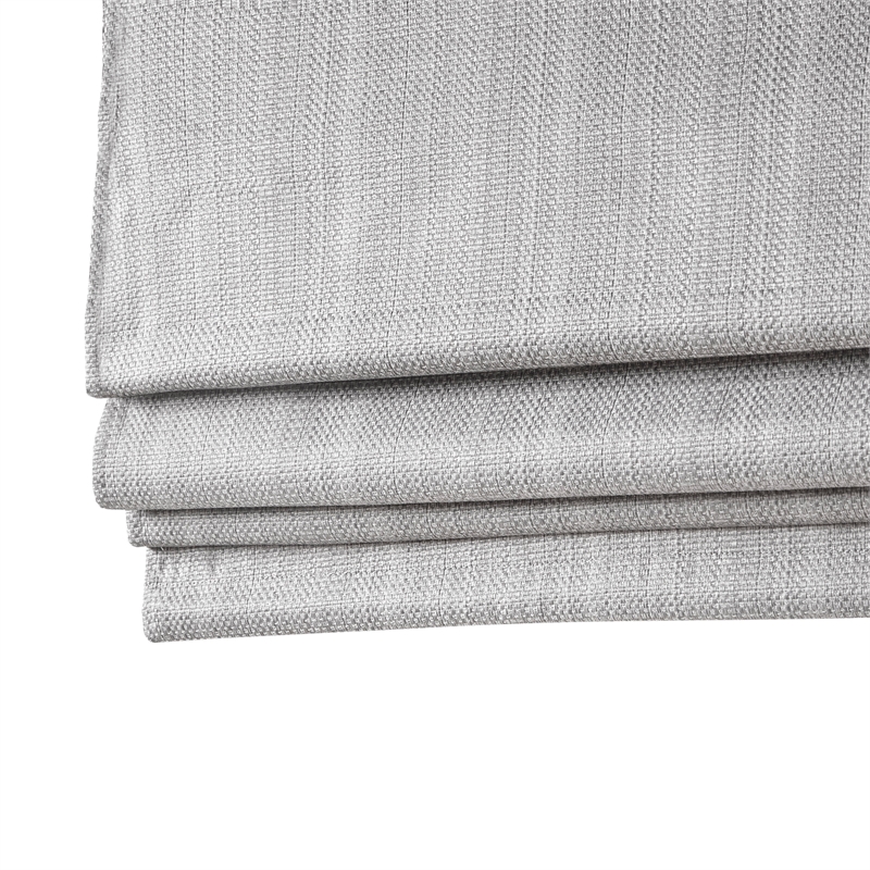Madison Park Galen Basketweave Room Darkening Cordless Roman Shade in Grey