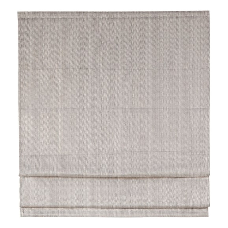 Madison Park Galen Basketweave Room Darkening Cordless Roman Shade in Taupe