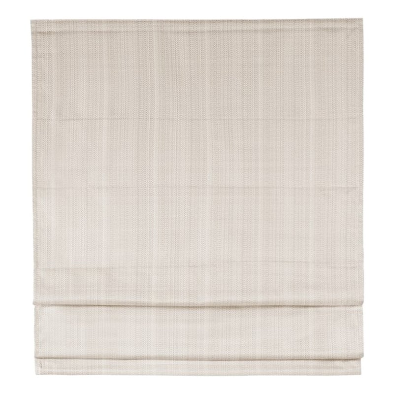 Madison Park Galen Basketweave Room Darkening Cordless Roman Shade in Ivory
