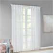 Madison Park Ceres Twist Tab Voile Sheer Window Pair in White