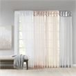 Madison Park Ceres Twist Tab Voile Sheer Window Pair in White