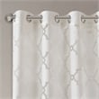 Madison Park Eden Fretwork Burnout Sheer Panel in White