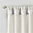 Madison Park Emilia Twist Tab Lined Window Curtain in White