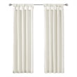 Madison Park Emilia Twist Tab Lined Window Curtain in White