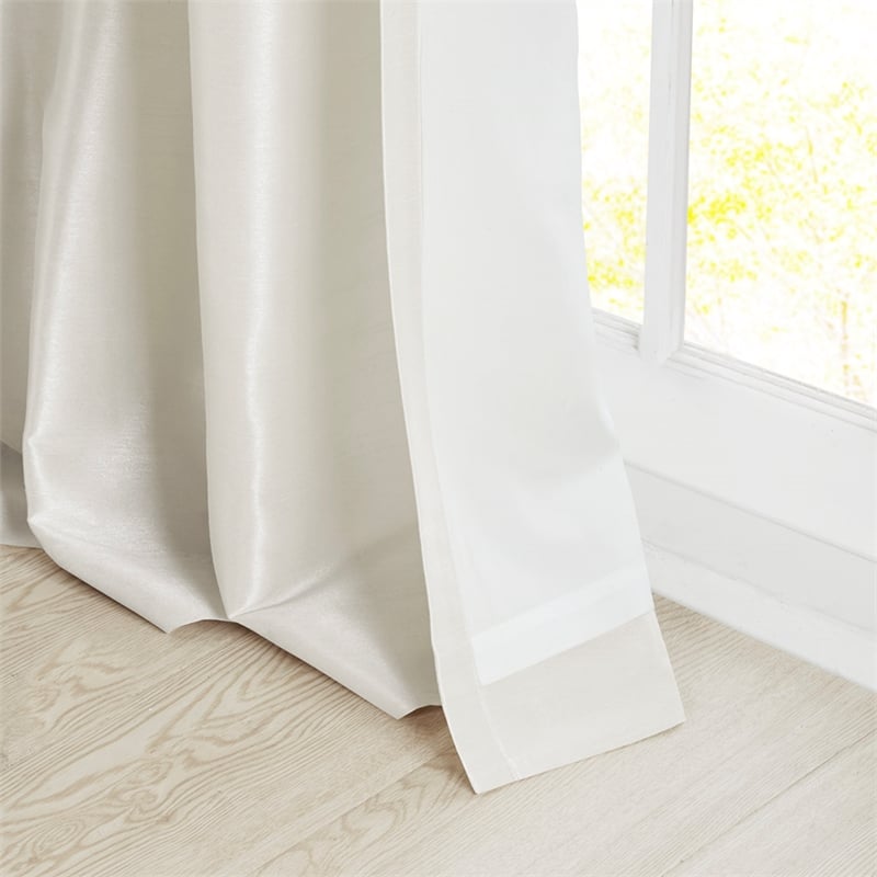 Madison Park Emilia Twist Tab Lined Window Curtain in White