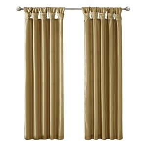 Madison Park Emilia Twist Tab Lined Window Curtain in Bronze