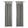 Madison Park Emilia Twist Tab Lined Window Curtain in Charcoal