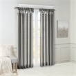 Madison Park Emilia Twist Tab Lined Window Curtain in Charcoal