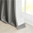 Madison Park Emilia Twist Tab Lined Window Curtain in Charcoal