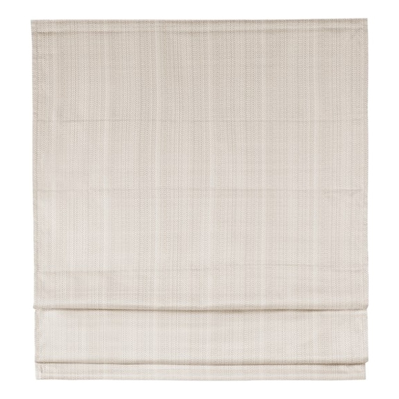 Madison Park Galen Basketweave Room Darkening Cordless Roman Shade in Ivory