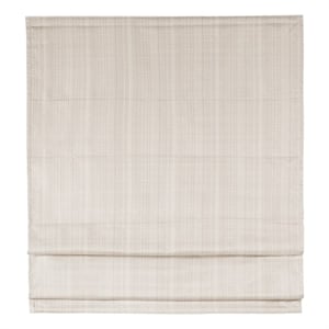 Madison Park Galen Basketweave Room Darkening Cordless Roman Shade in Ivory