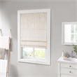 Madison Park Galen Basketweave Room Darkening Cordless Roman Shade in Ivory